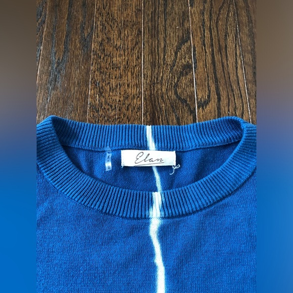Elan Women’s OSFM Blue/White Tie-Dye Cotton Balloon Sleeved Sweater - EUC! - Picture 6 of 12